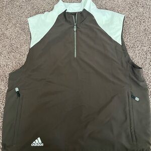 adidas Brown and White Vest